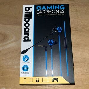 Gaming Earphones With Microphone - Blue